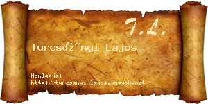 Turcsányi Lajos névjegykártya