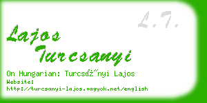 lajos turcsanyi business card